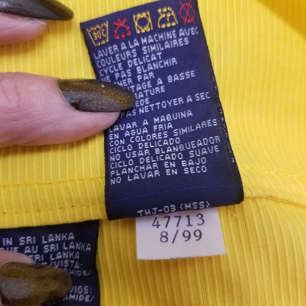 Tommy Hilfiger Womans Size XS Rain Jacket Waterproof Yellow - Picture 9 of 14